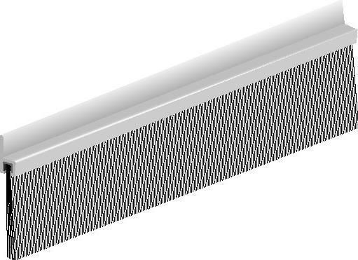 Actual product image Elton Ellen door bottom seal IBS 60 for screwing aluminium silver, H 59 x L 2500mm, BH 39mm