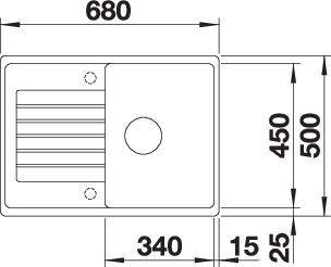 Produktbild Blanco Zia 45 S Compact (Einbauspüle, 68 cm, 50 cm)
