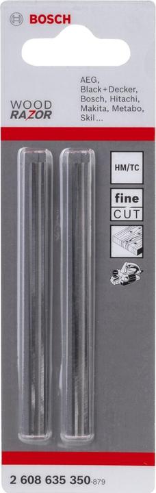 Produktbild Bosch Professional Zubehör Hobelmesser, 82 mm, scharf, gerade, Carbide, 40°, 2 Stk.