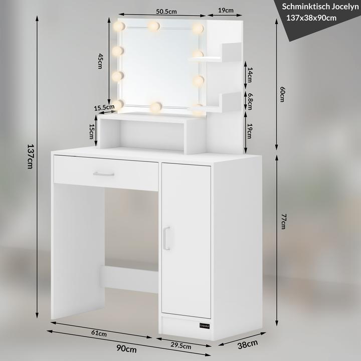 Actual product image Casaria Jocelyn (137 x 90 x 38 cm)