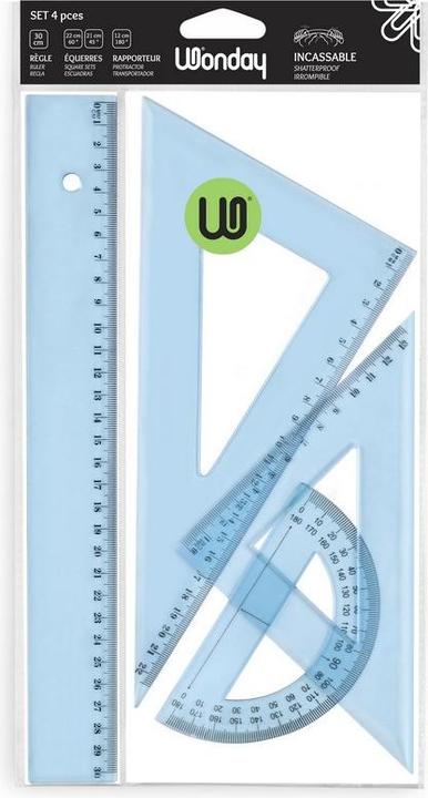 Actual product image Wonday Set de tra‡age incassable, bleu, set de 4 piŠces (30 cm)