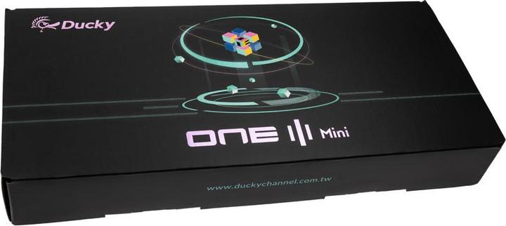 Actual product image Ducky One 3 Aura Black Mini Gaming Keyboard, RGB LED - Kailh Jellyfish Y (US) (Eng. Int., Cable)