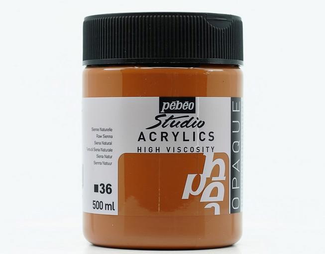 Image du produit Pebeo Acrylique fine Studio Acrylics (Sienne Nature, 500 ml)