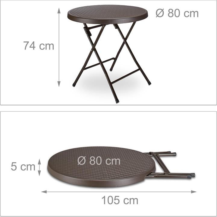 Produktbild Relaxdays Gartentisch (80 cm)
