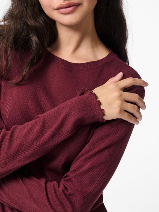 Produktbild Pieces Pcmarie Ls O-Neck Poin Top Jrs Noos Bc (L)