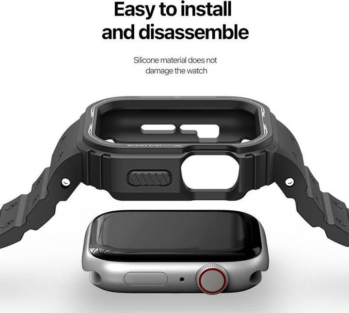Actual product image Dux Ducis OA Strap Apple Watch 38mm/40mm/41mm - Black (38 mm, 40 mm, 41 mm, Silicone (liquid))