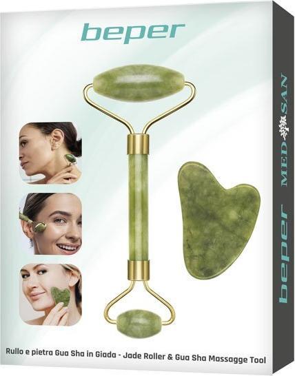 Immagine prodotto Beper C301ABE101 - Rullo per massaggi di giada e pietra per massaggi Gua Sha