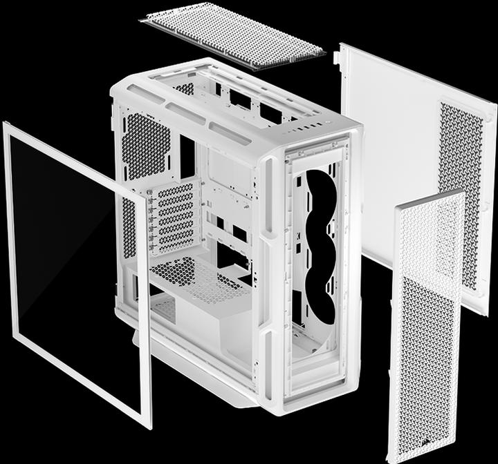Actual product image Corsair Geh Midi 5000T (Tempered Glass) White (mATX, E-ATX, Mini-ITX, ATX)