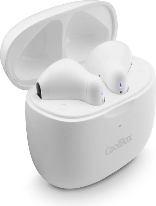 Image du produit CoolBox Auriculares Bluetooth Con Microfono Tws-01 Blanco (15 h, Sans fil)
