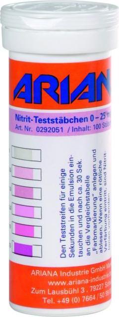 Produktbild Ariana Messstäbchen TRGS 611 Nitrit-Gehalt 0-25 mg/l 100 St.