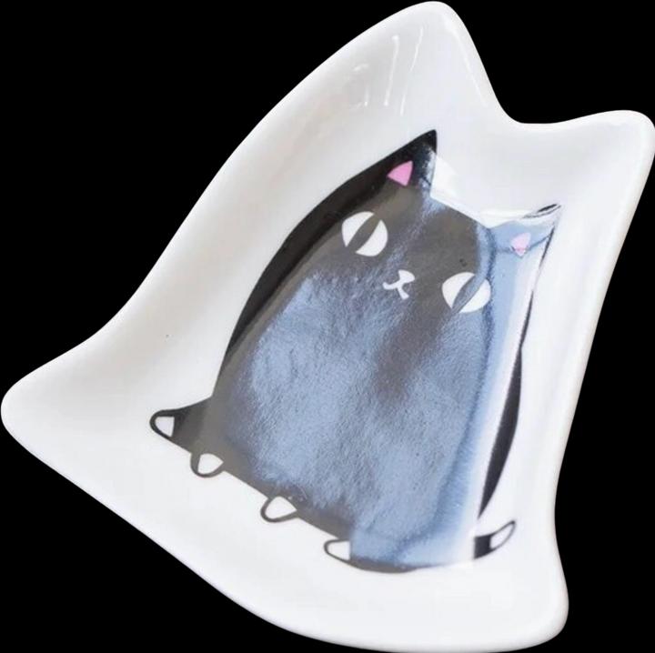 Immagine prodotto Homerely Piatto in ceramica in stile giapponese con gatto nero per uso universale