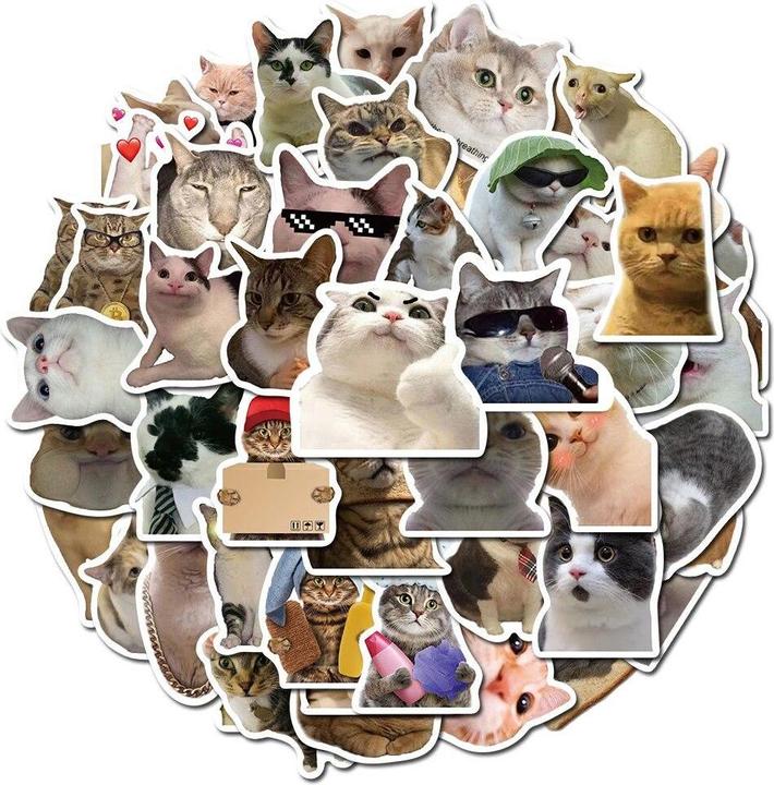 Produktbild JTI Aufkleber Katzen - 50 Stk