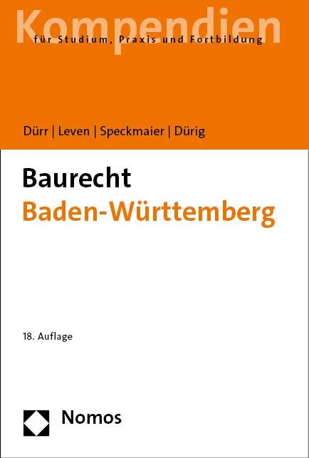 Produktbild Baurecht Baden-Württemberg (Deutsch, Julia Dürig, Sabine Speckmaier, Dagmar Leven, Hansjochen Dürr, 2024)
