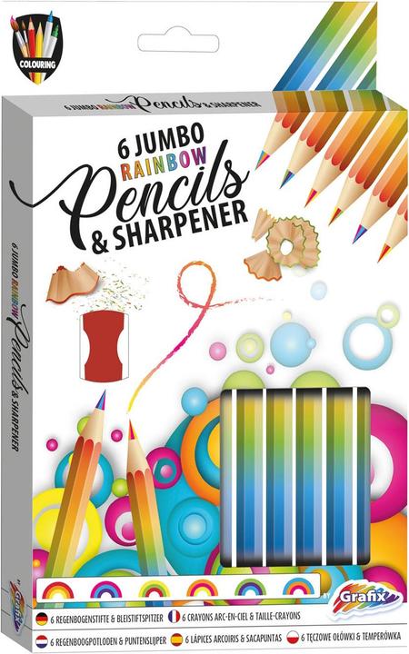Actual product image Grafix Pencils with sharpener Rainbow (Rainbow, 6 x)