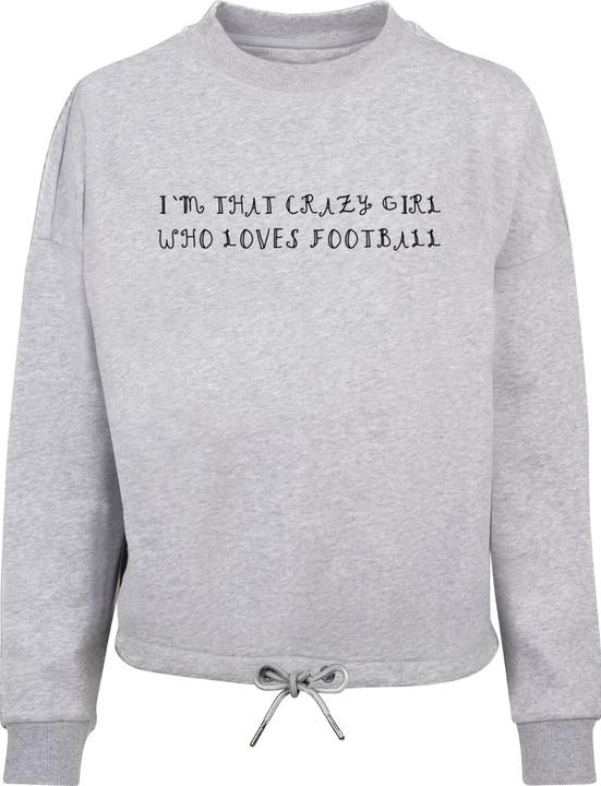 Actual product image Merchcode Ladies Crazy Football Girl Oversize Crewneck - 113187 (M)