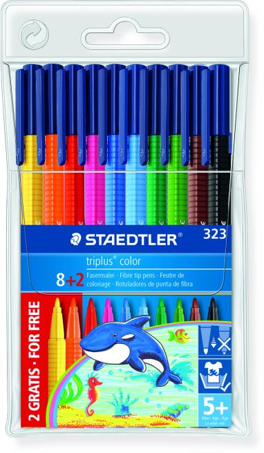 Actual product image Staedtler Fibre-tip pens Triplus color 10 colours (Multicoloured, 1 x)