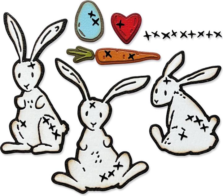 Image du produit Sizzix Pochoir de perforation Thinlits "Bunny Stitch by Tim Holtz