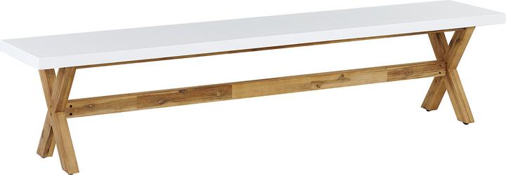 Produktbild Beliani Gartenmöbel Set Faserzement weiss 8-Sitzer 5-teilig OLBIA (200 cm)