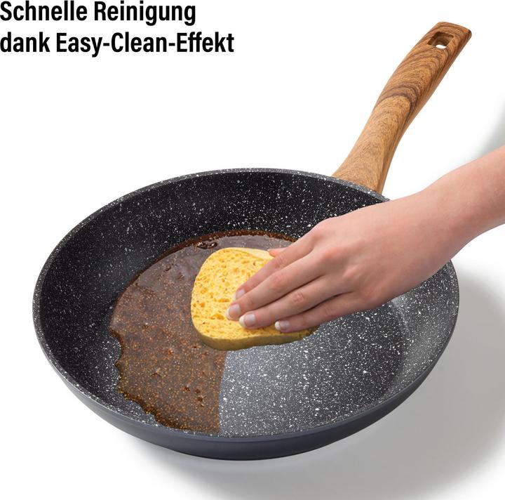 Actual product image Stoneline Back to Nature frying pan 28 cm, Made in Germany, induction, non-stick coated pan (28 cm, Frying pan, Aluminium)