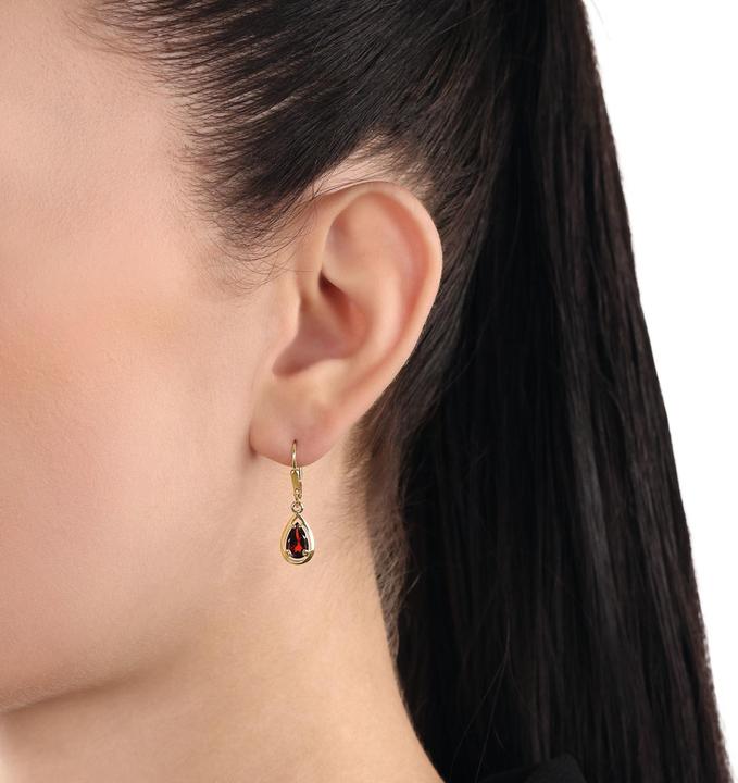 Actual product image zz_ArchivedByPCD_Amor Schmuck_zu_Amor Amor Ohrschmuck für Damen, Gold 375, Granat (9 ct, Gold 375)