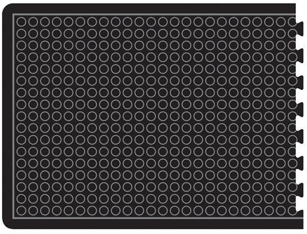 Actual product image Miltex Anti-fatigue mat YOGA DOME, black napped (1200 x 900 mm)