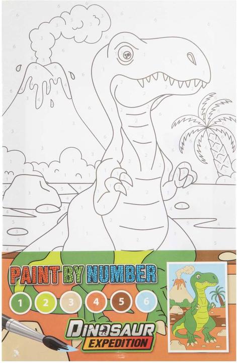 Produktbild Grafix Dino-Malen-nach-Zahlen-Farbset