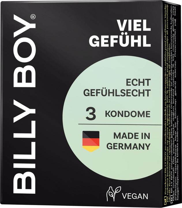 Produktbild Billyboy Billy Boy «Viel Gefühl» 3 echt gefühlsechte Kondome mit perfekter Passform und Duft (3 Stk.)