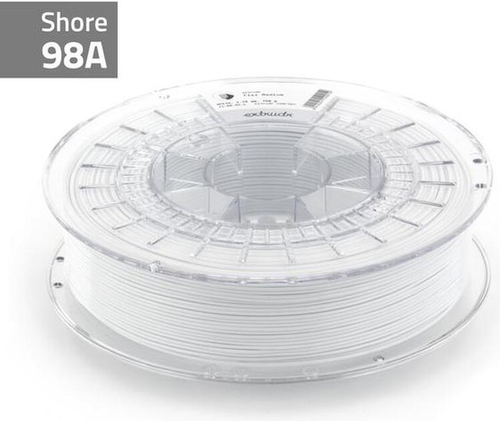 Produktbild Extrudr Flex Medium Weiss 1.75 mm 750 g (TPU, 1.75 mm, 750 g, Weiss)