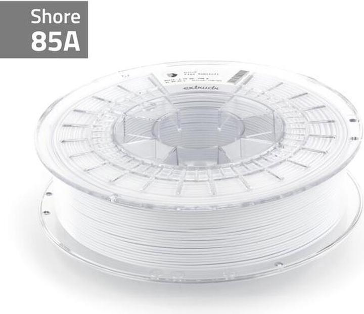 Image du produit Extrudr Flex Semisoft Blanc 1,75 mm 750 g (TPU, 1.75 mm, 750 g, Blanc)
