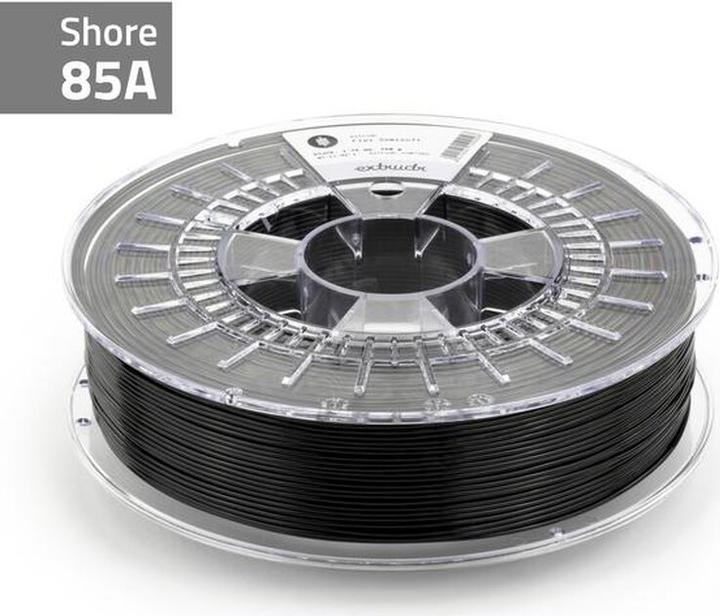 Produktbild Extrudr Flex Semisoft Schwarz 2.85 mm 750 g (TPU, 2.85 mm, 750 g, Schwarz)