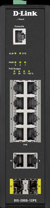 Produktbild D-Link DIS-200G-12PS Industrial 12-Port Layer2 Smart Managed (12 Ports)