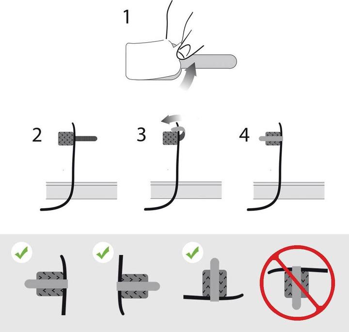 Produktbild Label-the-cable Klettkabelhalter selbstklebende (Klettkabelbinder, 90 mm, 10 Stk.)