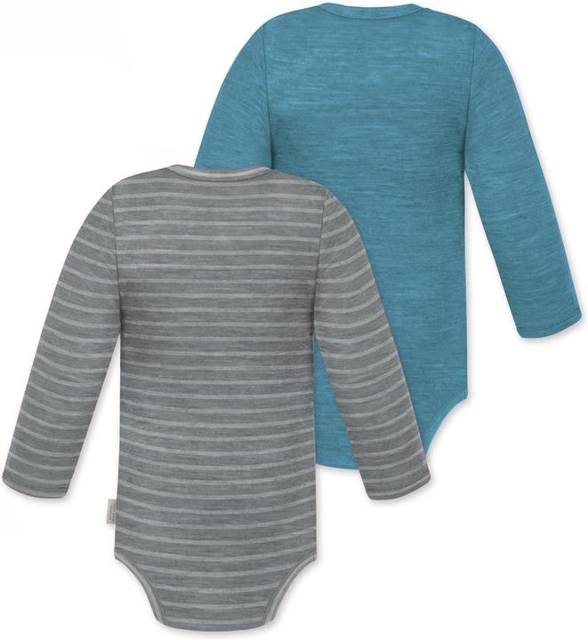 Actual product image Normani 2-pack baby merino long-sleeved body "Tuai" - 9401 (56)