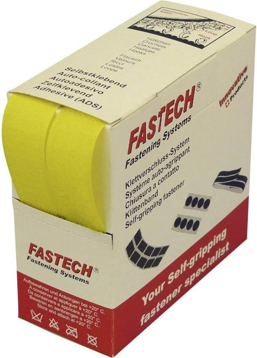 Produktbild Fastech Klettband zum Aufnähen Haft- und Flauschteil (L x B) 5m x 25mm Gelb 5m (25 mm)