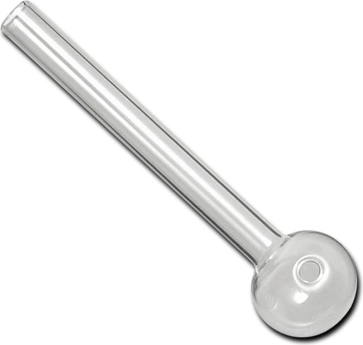Black Leaf Glass Oil pipe straight 155mm