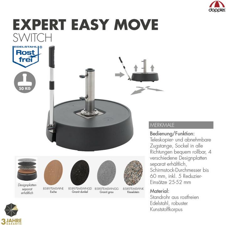 Actual product image Doppler Easy Move Switch roller base