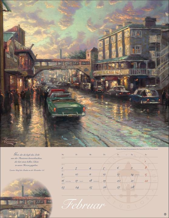 Image du produit Thomas Kinkade: Land im Licht Kalender 2026 (34 x 44 cm, Allemand)