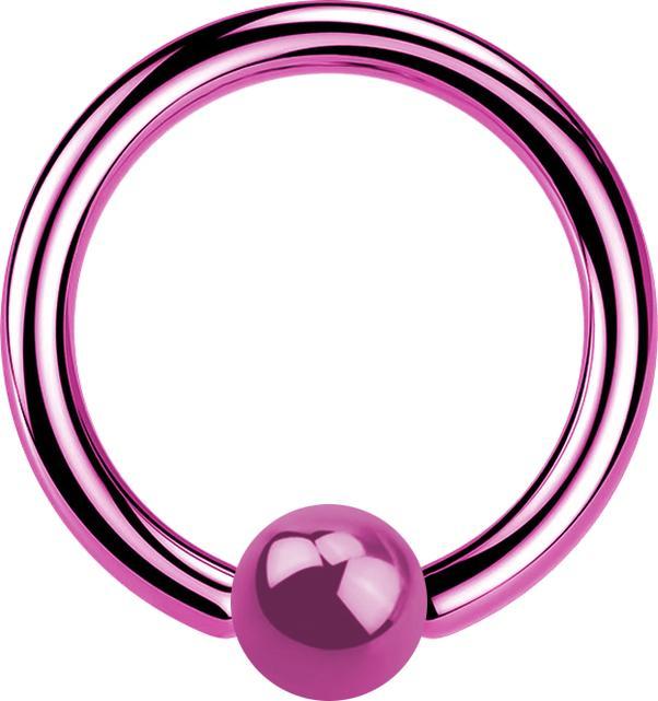 Star Piercing Micro Ball Closure Ring pink (ohne Messing, Chirurgenstahl 316L)