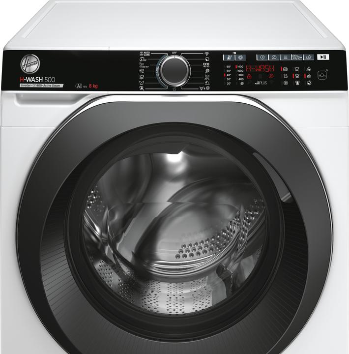 Actual product image Hoover HWP 48AMBC/1-S Front loading washing machine 8 (8 kg, Left, EU plug)