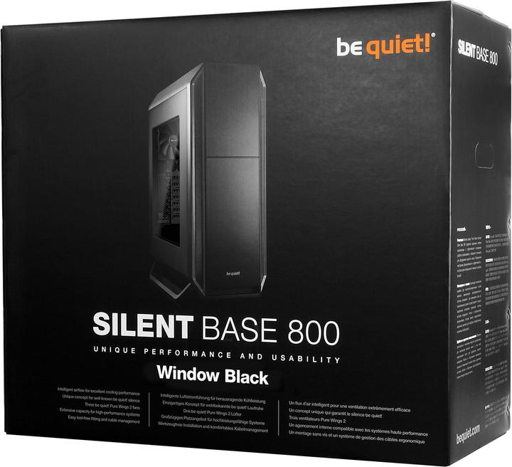 Actual product image be quiet! Silent Base 800 Window (ATX, mATX, Mini-ITX)