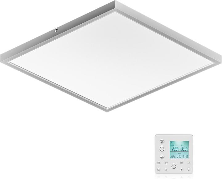 Produktbild Wiltec Infrarot Deckenheizung 370W 65,5x63x3,5cm Infrarotheizung LED Heizung (370 W)