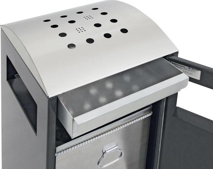 Immagine prodotto Contenitore per rifiuti con posacenere, capacità 40 l, grigio antracite. (40 l)