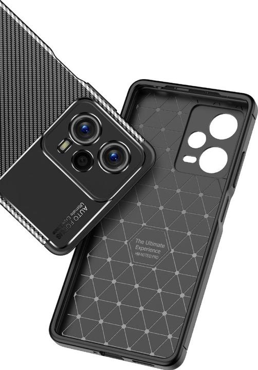 Produktbild Screenguard Xiaomi Redmi Note 12 Pro 5G Hülle Carbon Design TPU Case (Xiaomi Redmi Note 12 Pro 5G)