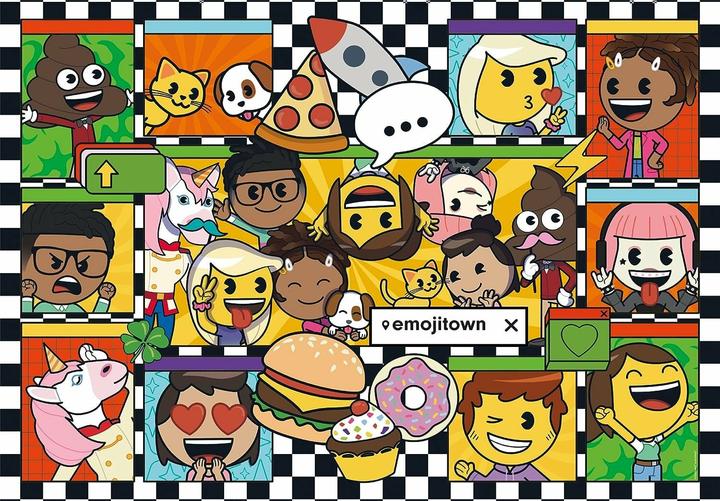 Actual product image Clementoni Puzzle Super Colour Emoji Town, 180 pieces. (180 pieces)