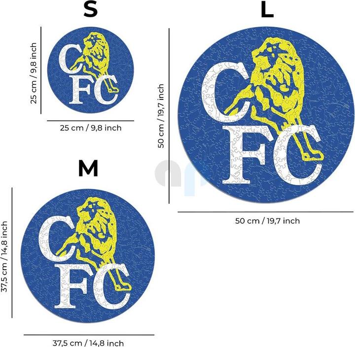 Produktbild Iconic Chelesea FC - Retro Logo - Holz Puzzle Grösse L (500 Teile) (500 Teile)