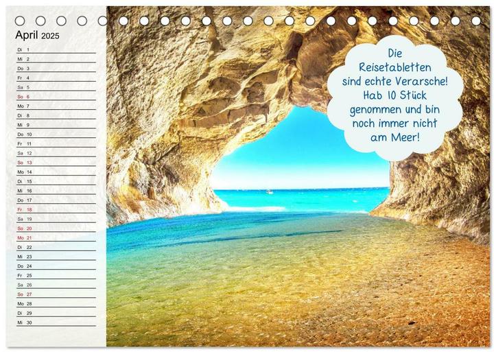 Immagine prodotto Endlich Urlaub und nichts wie weg! Lustiger Sprchekalender fr Urlaubsreife (Tischkalender 2025 (A5, Tedesco)