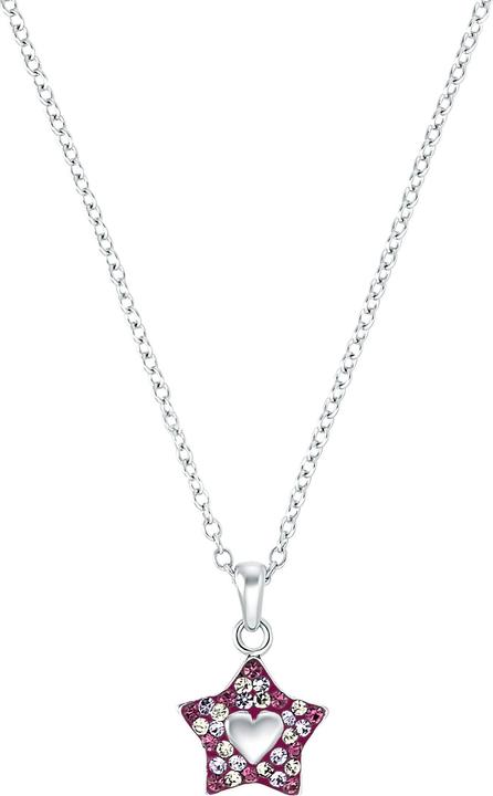 Prinzessin Lillifee Halsschmuck für Mädchen, 925 Sterling Silber, (synth.) Zirkonia | Stern (925er Silber, 35 cm)