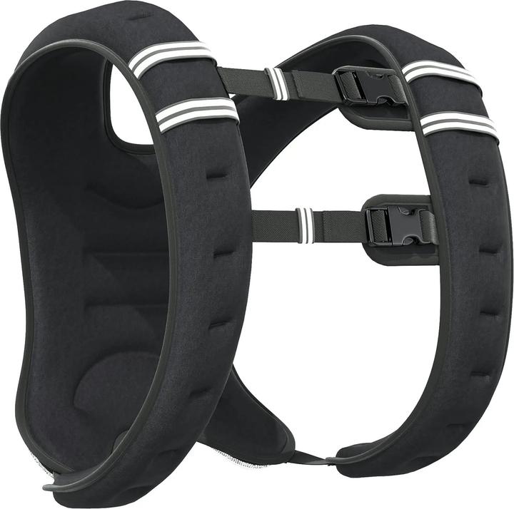 Image du produit Swisshandel24 Gilet lesté 5 kg réglable, musculation sable métallique noir 40x35cm (1 x 5 kg)