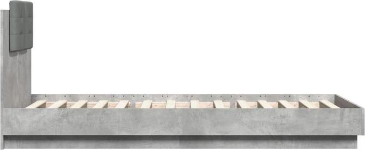 Image du produit VidaXL Cadre de lit avec tête de lit gris béton (90 x 200 cm)