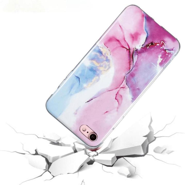 Actual product image Cover-Discount iPhone SE / 8 / 7 - Silicone Rubber Case Rose Marble (Apple iPhone 8, Apple iPhone 7)